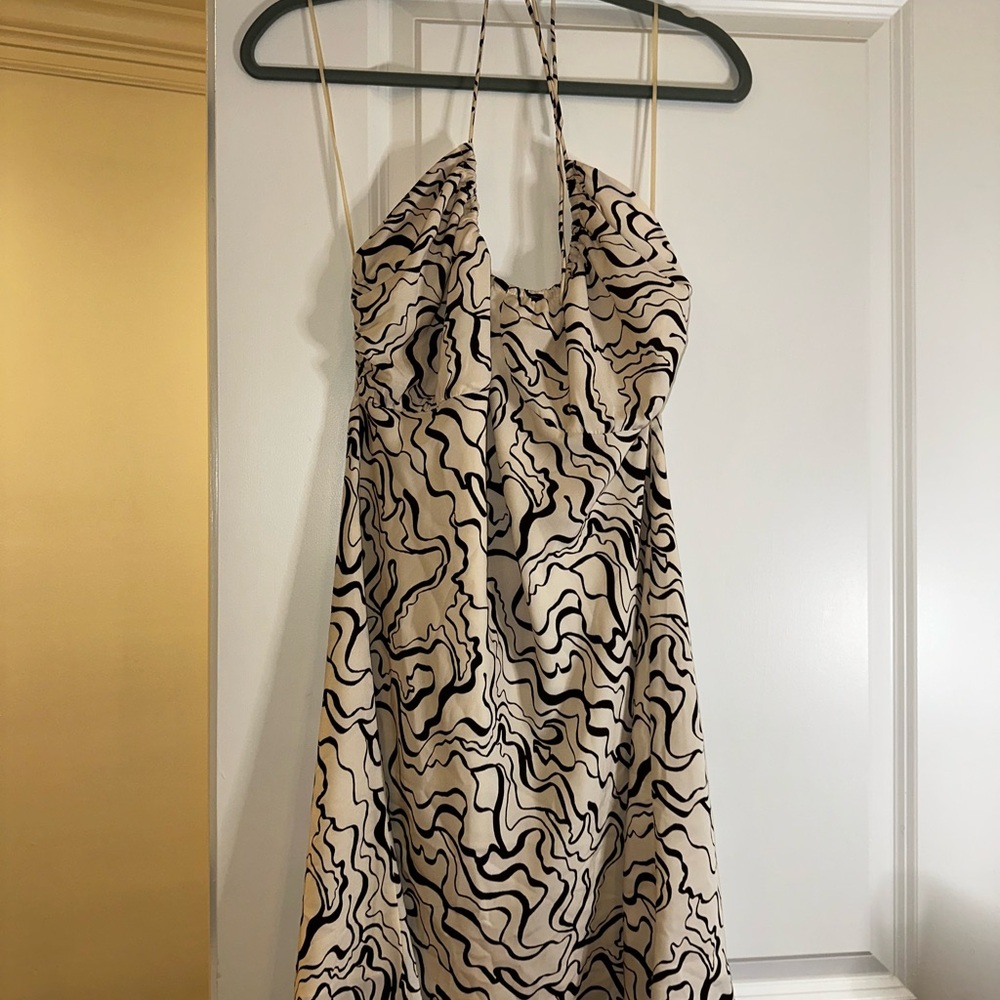 NWT Abercrombie & Fitch Brown Tan Sundress Halter Sleeveless Cocktail